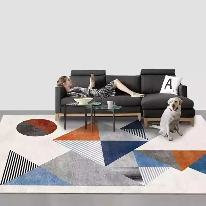 Nordic Kunst Teppich Wohnzimmer Schlafzimmer Küche Sofa Tisch Balkon Teppich Nicht-slip Waschbar Matte Hause Exquisite Image