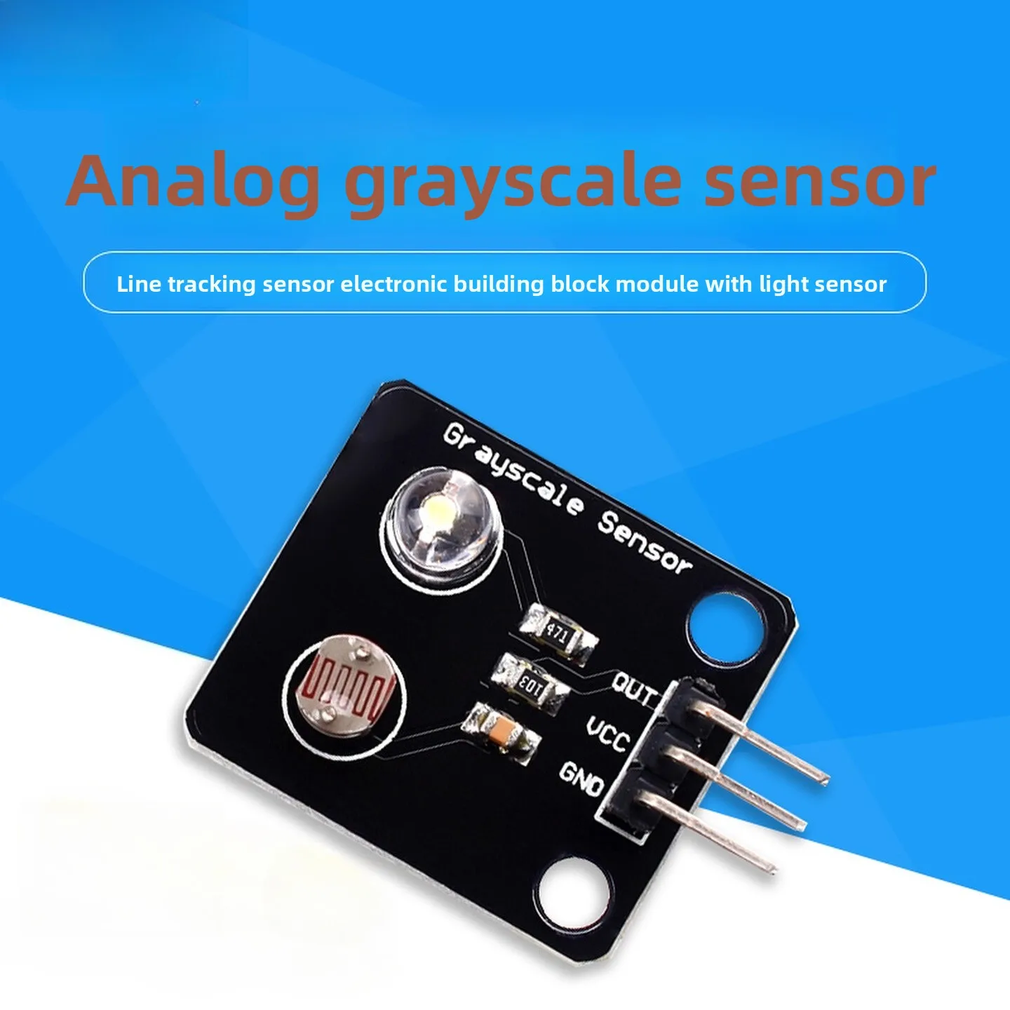 Analoges Graustufen-Sensor-Line-Tracking-Modul für Arduino – hochauflösender Lichtsensor für Robotik Image