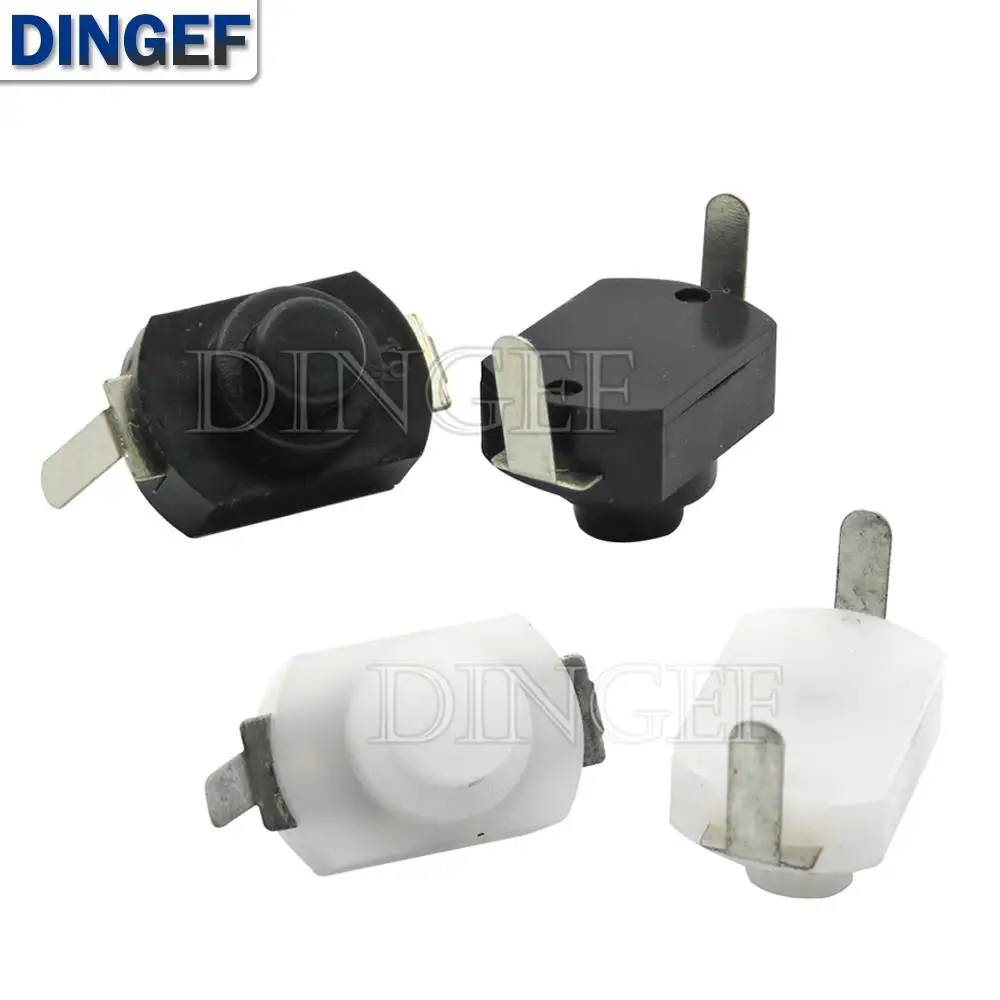 10PCS 30V 1A Taschenlampe Schalter 1208YD Push Button Schalter Elektrische Taschenlampe SCHLOSS Tisch Lampe Schalter Taschenlampe Taste Schalter AUF-OFF Image