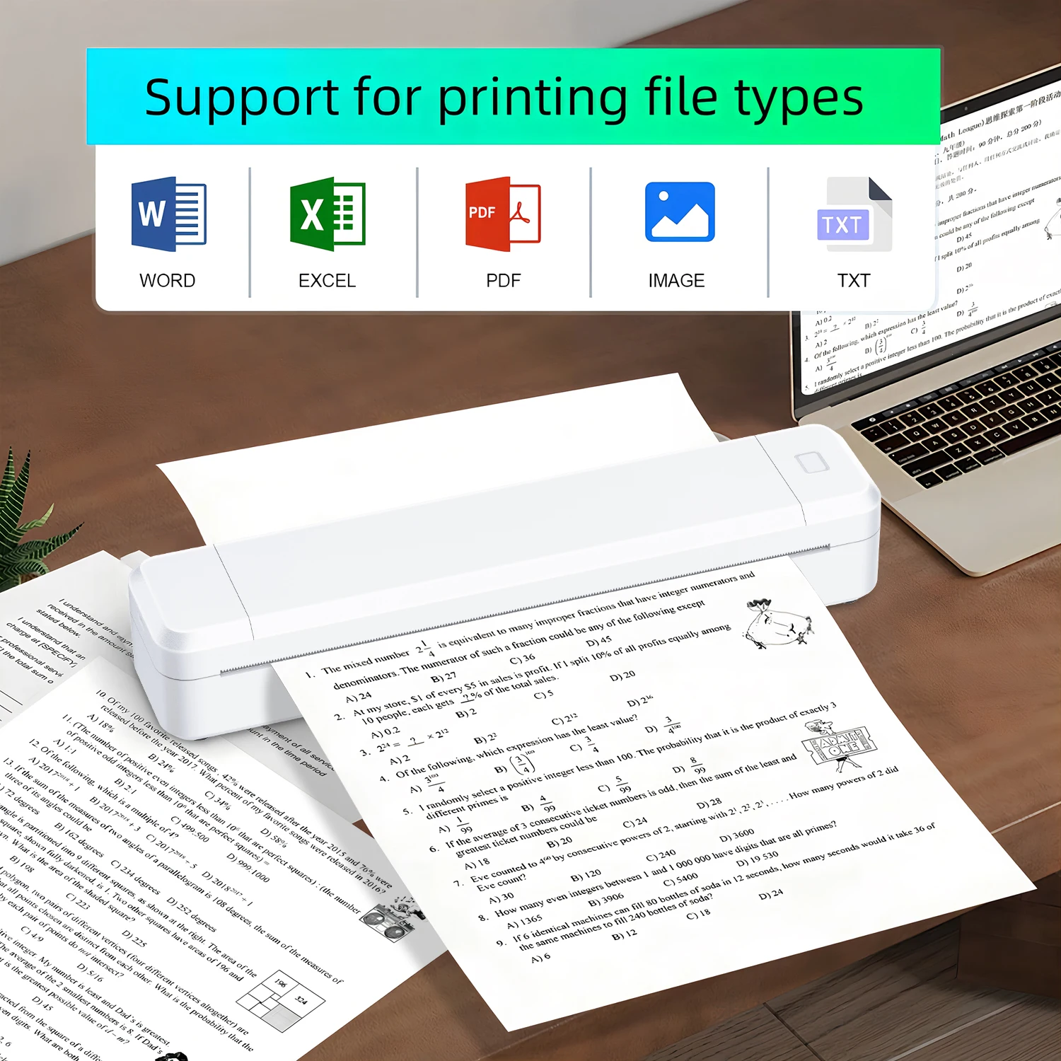 Marklife X8 Tintenloser tragbarer A4-Thermodrucker Bluetooth PDF Excel Word-Druckmaschine für Büro, Arbeit, Zuhause, Schule Image