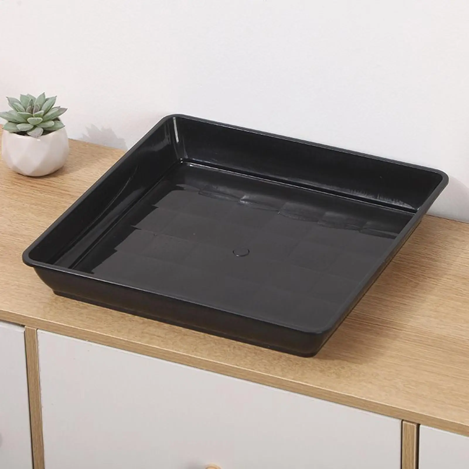 2 stücke Platz Anlage Untertasse 35 cm Anlage Untertasse Tablett Heavy Duty Kunststoff Anlage Tabletts Blumentopf Indoor Outdoor Hause garten Liefert Image