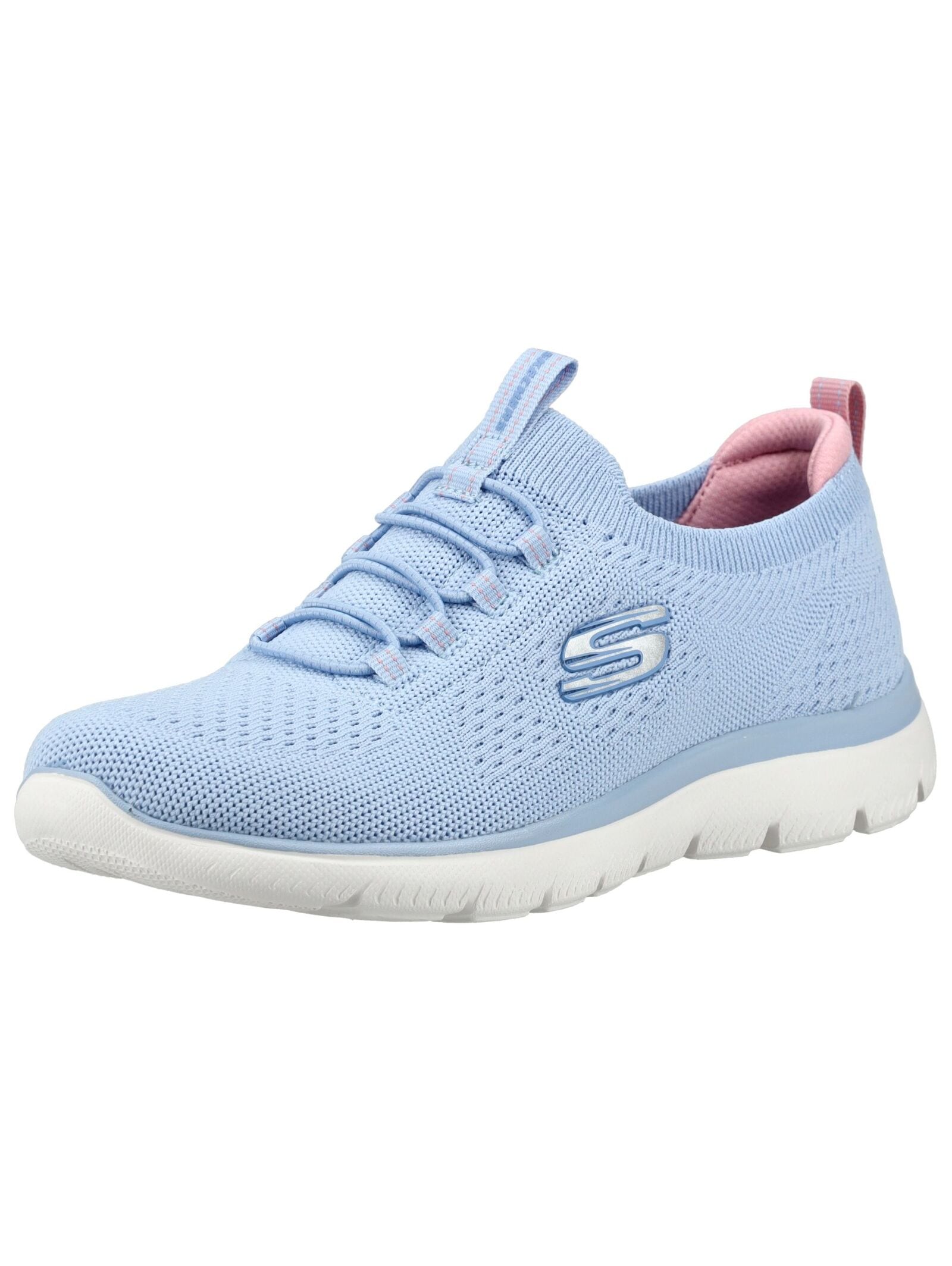 Sneaker SKECHERS "Skechers Sneaker Textil", Damen, Gr. 43, blau, Textil, Schuhe Sneaker