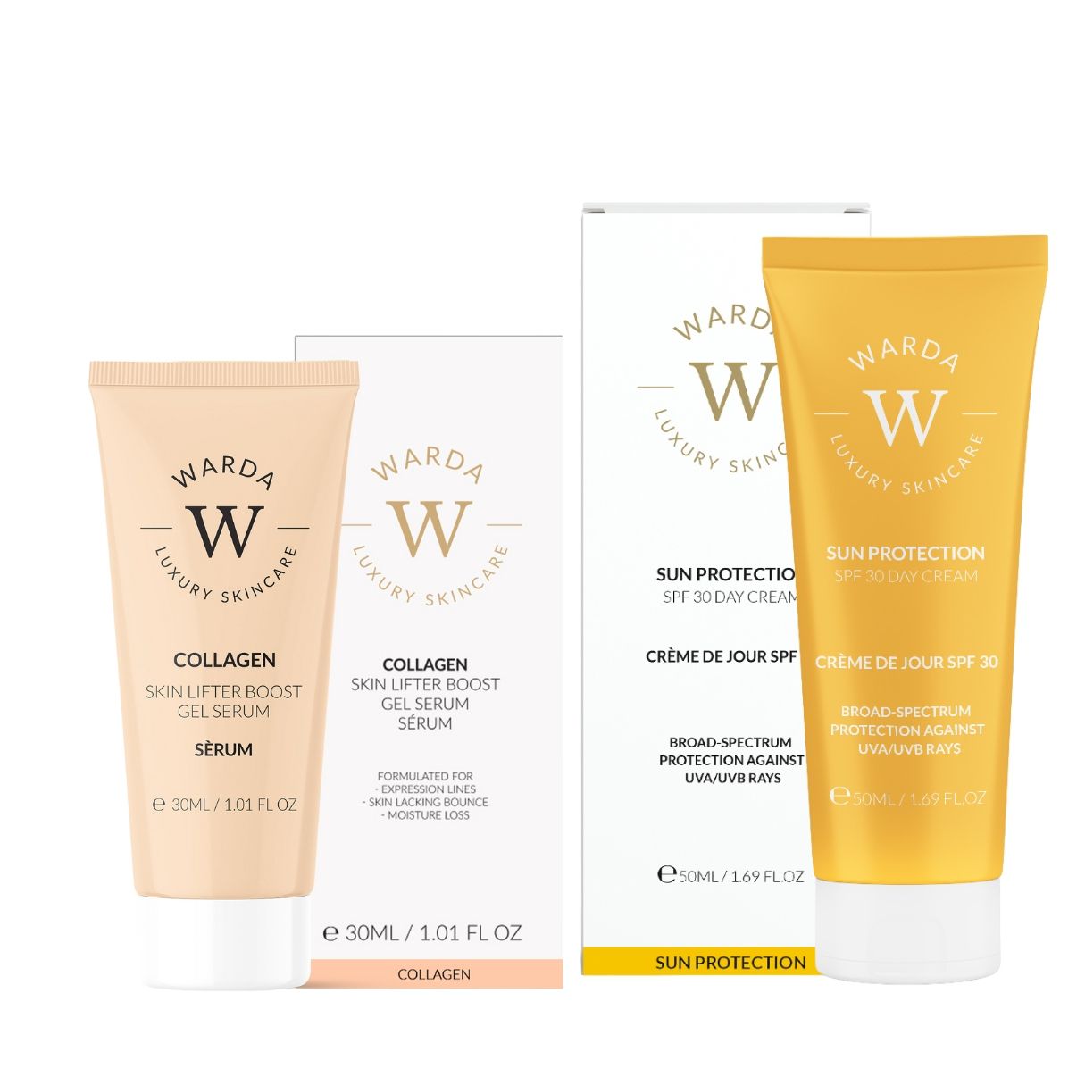 Warda Luxury Skincare Siero al collagene + crema giorno SPF 30 80 ml