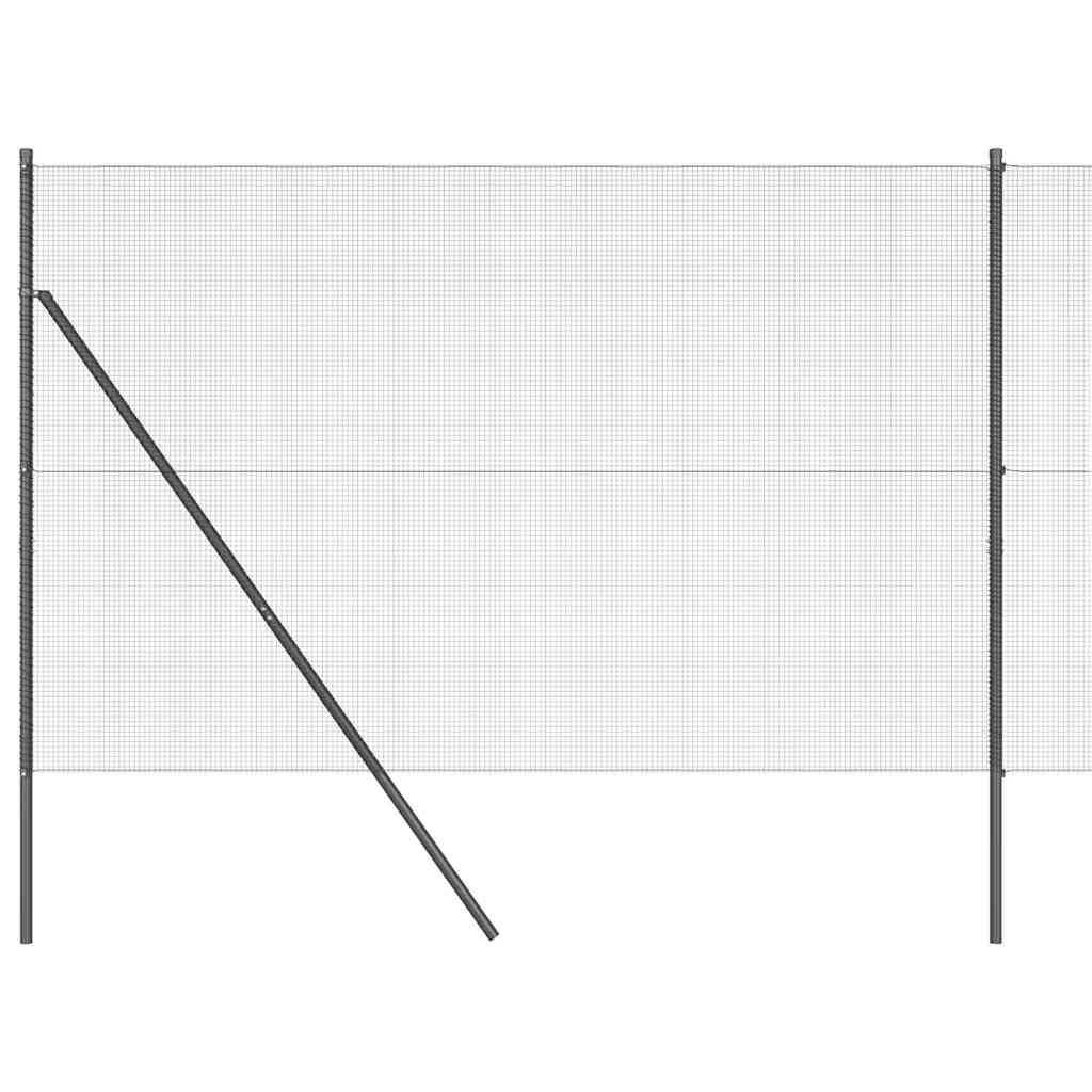 vidaXL Zaunpfosten Grau 25 x 1,6 m (12 x 12 mm Netz) Stahl und PVC Image