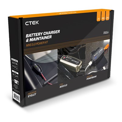 Ctek MXS 5.0 Power Kit - Batterieladegeät - 12 V 5 A - Inkl. Powerbank [Hersteller-Nr. 40-696]