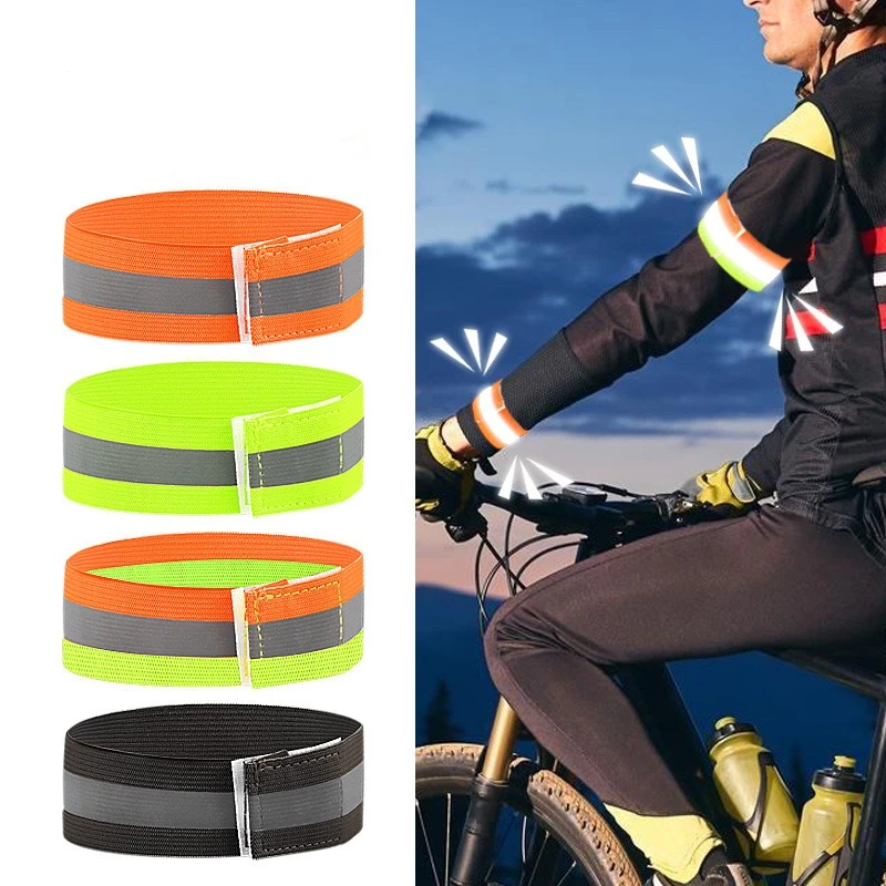 Reflektierende Bänder für Handgelenk, Arm, Knöchel, Bein, hohe Sichtbarkeit, reflektierende Riemen für Nachtwanderungen, Radfahren, Laufen, Sicherheitsreflektorband Image