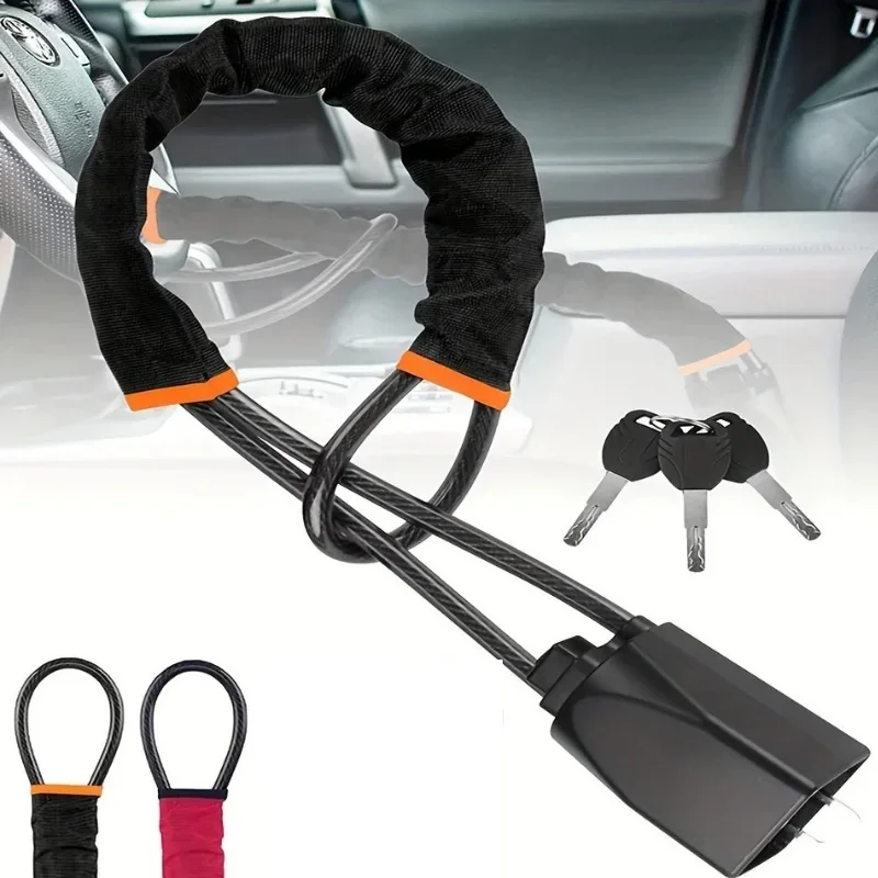 Dispositivo antifurto universale Blocco volante per auto Blocco fibbia per cintura di sicurezza Blocco cavo in acciaio Blocco fune metallica in acciaio Sicurezza auto