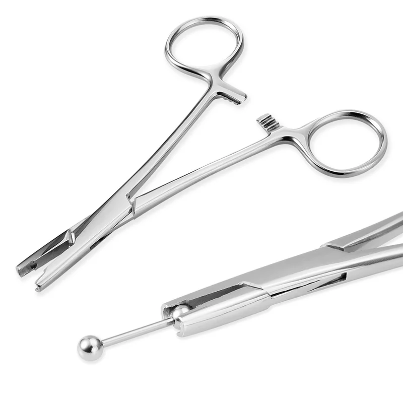 1PC Sterile Chirurgenstahl Dermal Anker Halten Werkzeug Zange Pinzette Clamp Professionelle Disc Forcep Körper Piercing Ausrüstung 3-5mm Image