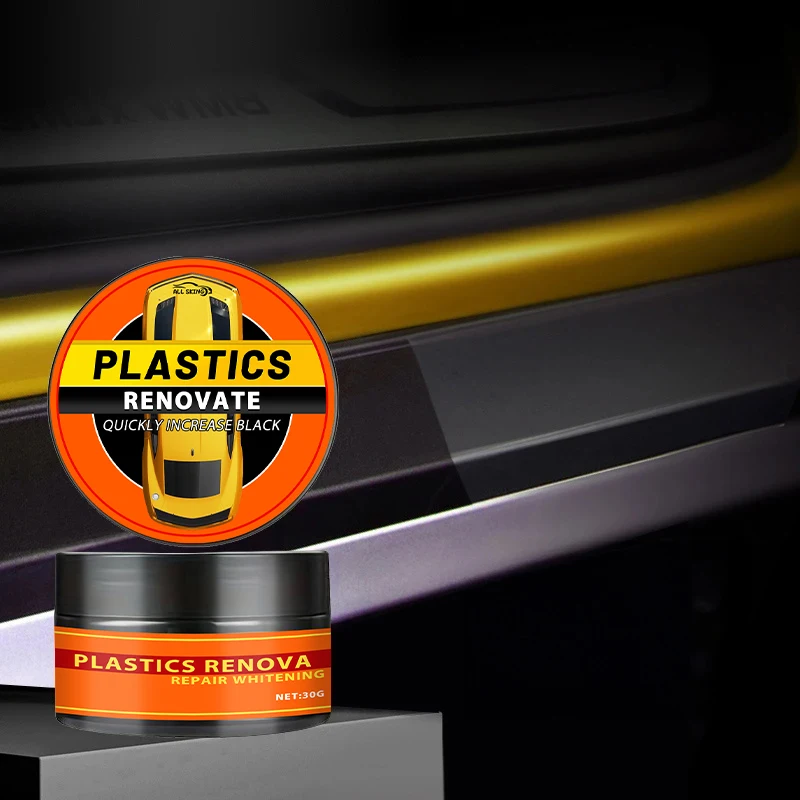 Kratzer-Reparaturcreme für den Autoinnenraum – Reparatur von Autokratzern. Reparatur von Reifenglanz, schwarze Reparatur von Innen- und Armaturenbrett-Kunststoffoberflächen Image