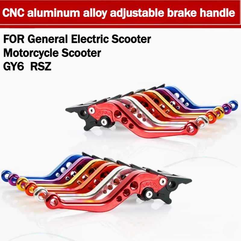 EIN Set Motorrad Einstellbare Bremshebel Motorrad Zubehör Modifizierte Horn Hand Hebel Elektrische Roller Motorrad GY6 ‌ RSZ ‌ Image