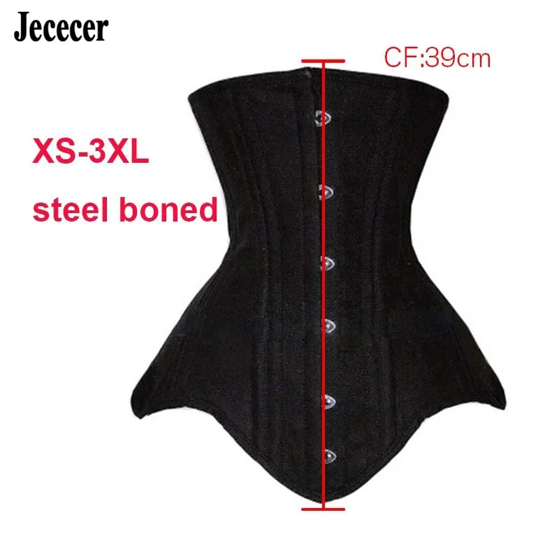 Corsetto sottoseno da donna Top ossa d'acciaio dimagranti Gothic Bustier Top vita Trainer cinture Cincher abiti neri corsetto Steampunk