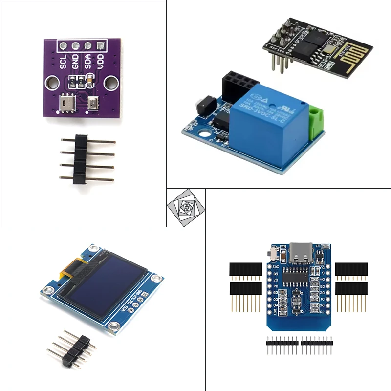ESP8266 D1 Mini, Smart Socket, ESP-01 WiFi-Relais, AHT20 BMP280-Sensor, 0,96 OLED für Smart Home und DIY-Automatisierung Image