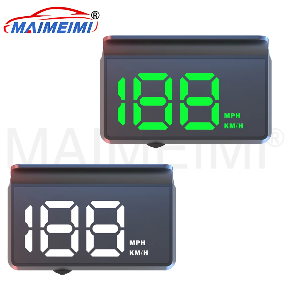 5V GPS Head-Up Display Digital Car Speedometer KM/H MPH Accessories white/green Windshield Projector With adjustment button