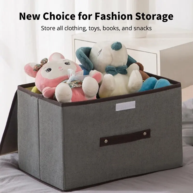 Falten Sie Aufbewahrungsbox aus Vliesstoff in Grau, Heimbedarf, Kleidung, Unterwäsche, Socken und Kinderspielzeug, Aufbewahrungsorganisator, Kosmetik Image