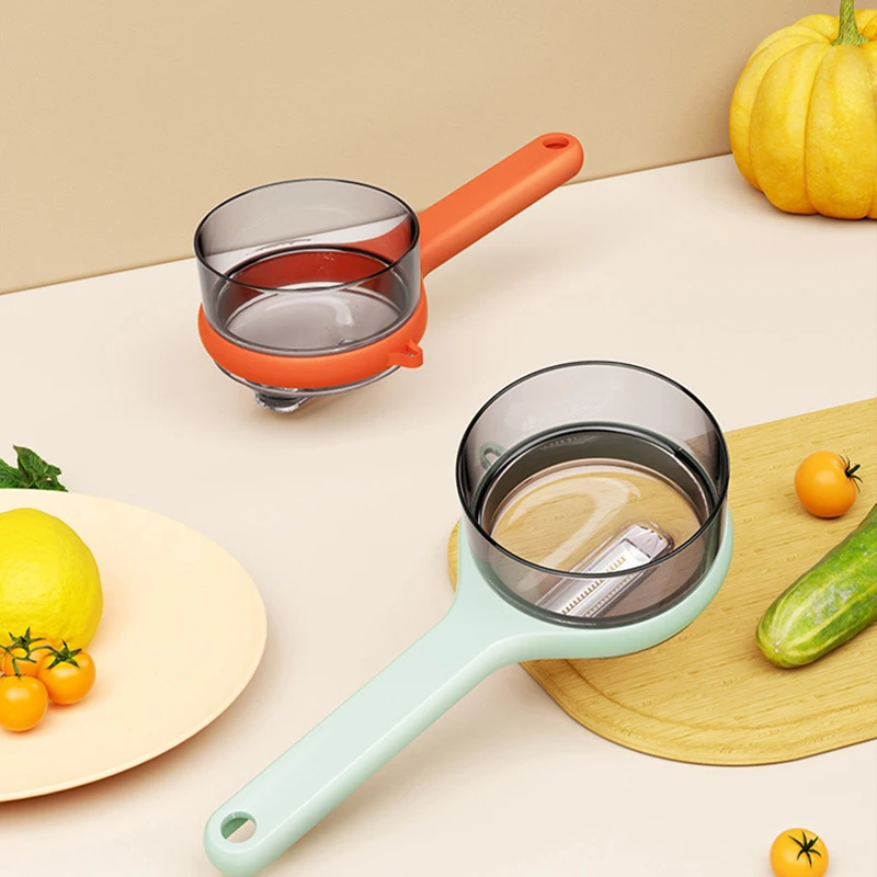 Lagerung Peeling Messer Splash Prävention Waschbar Mit Lagerung Eimer Obst Schäler Werkzeuge Hobeln Messer Schaber Küche Gadgets