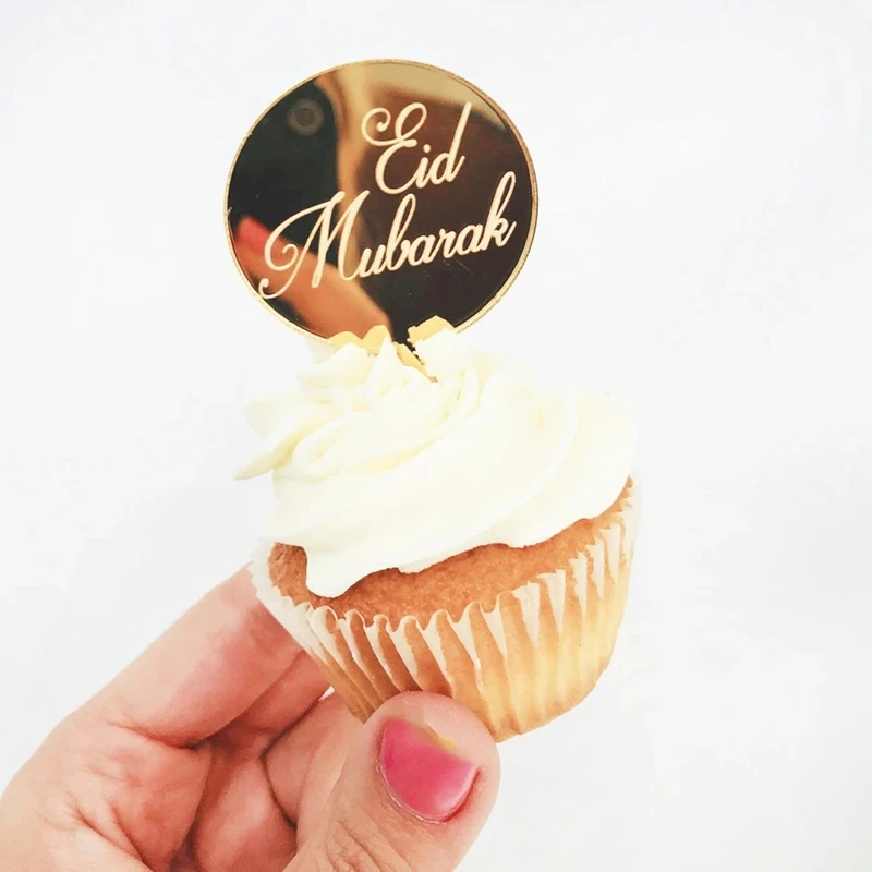 8 stücke Eid Mubarak Kuchen Topper Ramadan Dekor Kareem Hilfe al-fitr Mubarak Islamischen Festival Kareem Islamischen Festival Muslimischen Party 2026 Image