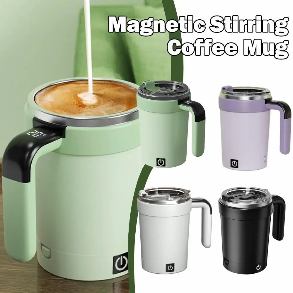 Tragbare Automatische Rührbecher Abnehmbare Gym Smart Isolierte Becher Magnetische Rühren Elektrische Edelstahl Kaffeetasse Image