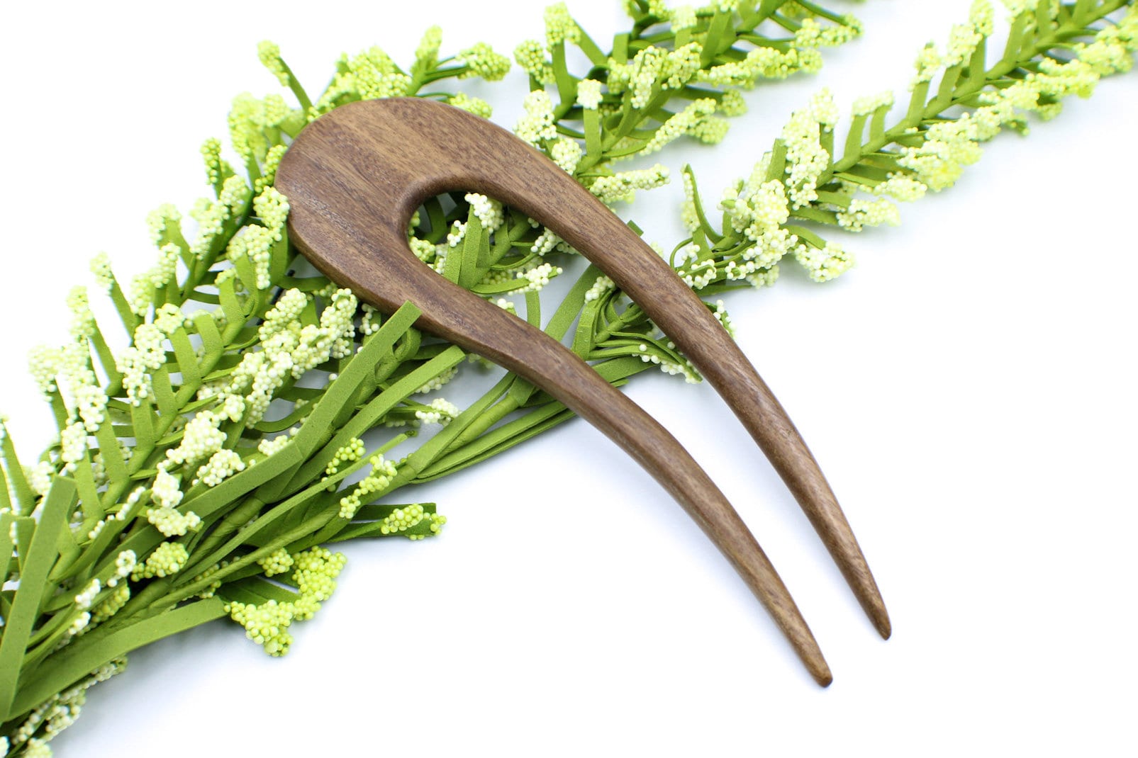 Forchetta per capelli in legno, forchetta per capelli in legno, bastoncino per capelli in legno naturale fatto a mano, forchetta per capelli a 2 punte