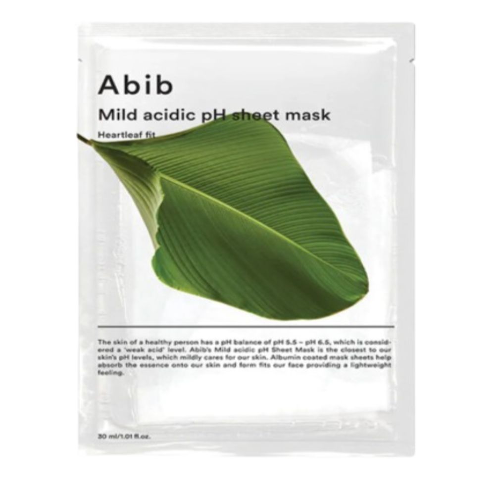 ABIB Mild Acidic pH Sheet Mask Heartleaf Fit – Maschera lenitiva in te