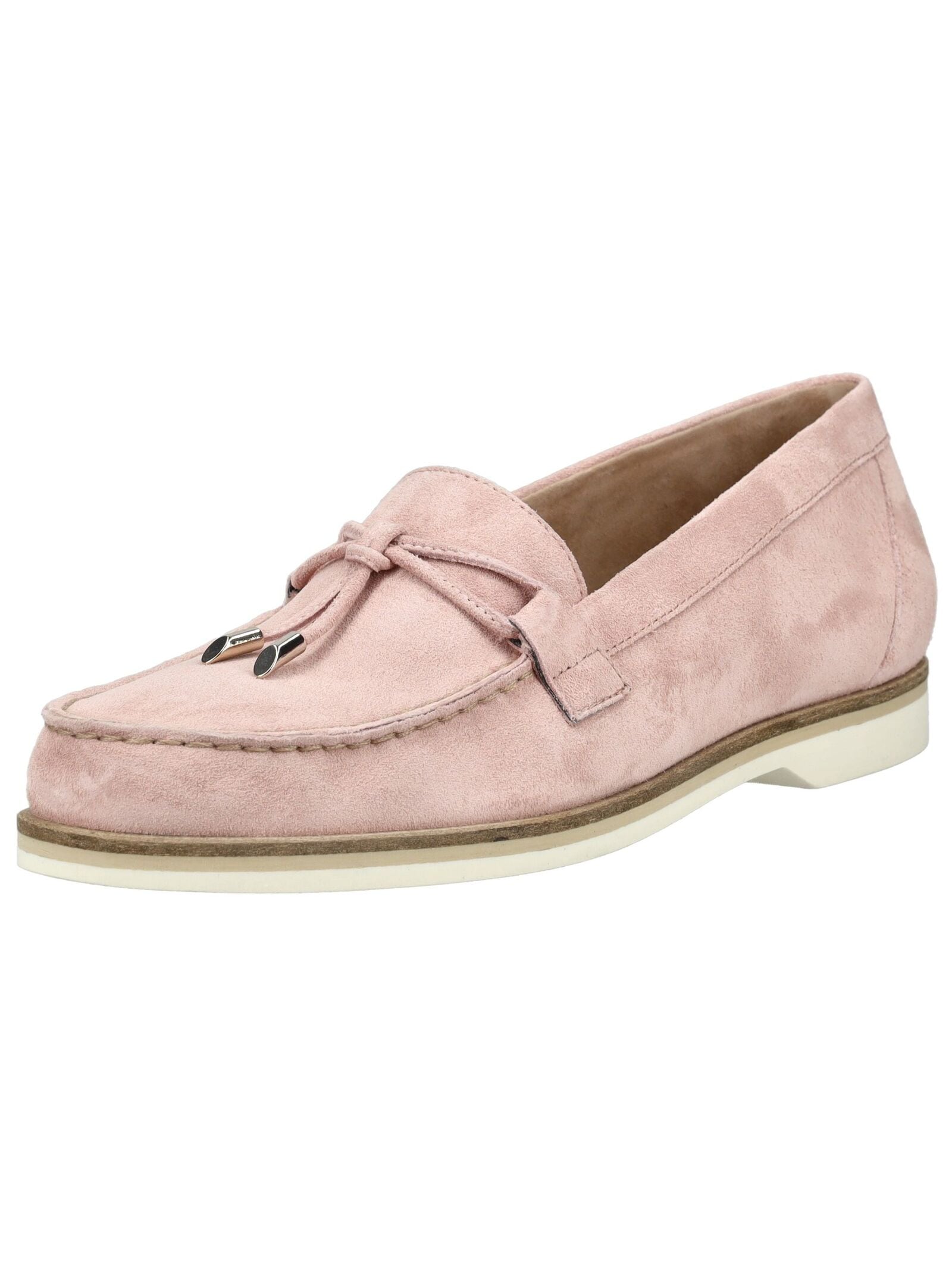 Slipper PAUL GREEN "Paul Green Slipper Veloursleder", Damen, Gr. 38,5, rosa, Veloursleder, Schuhe Slipper