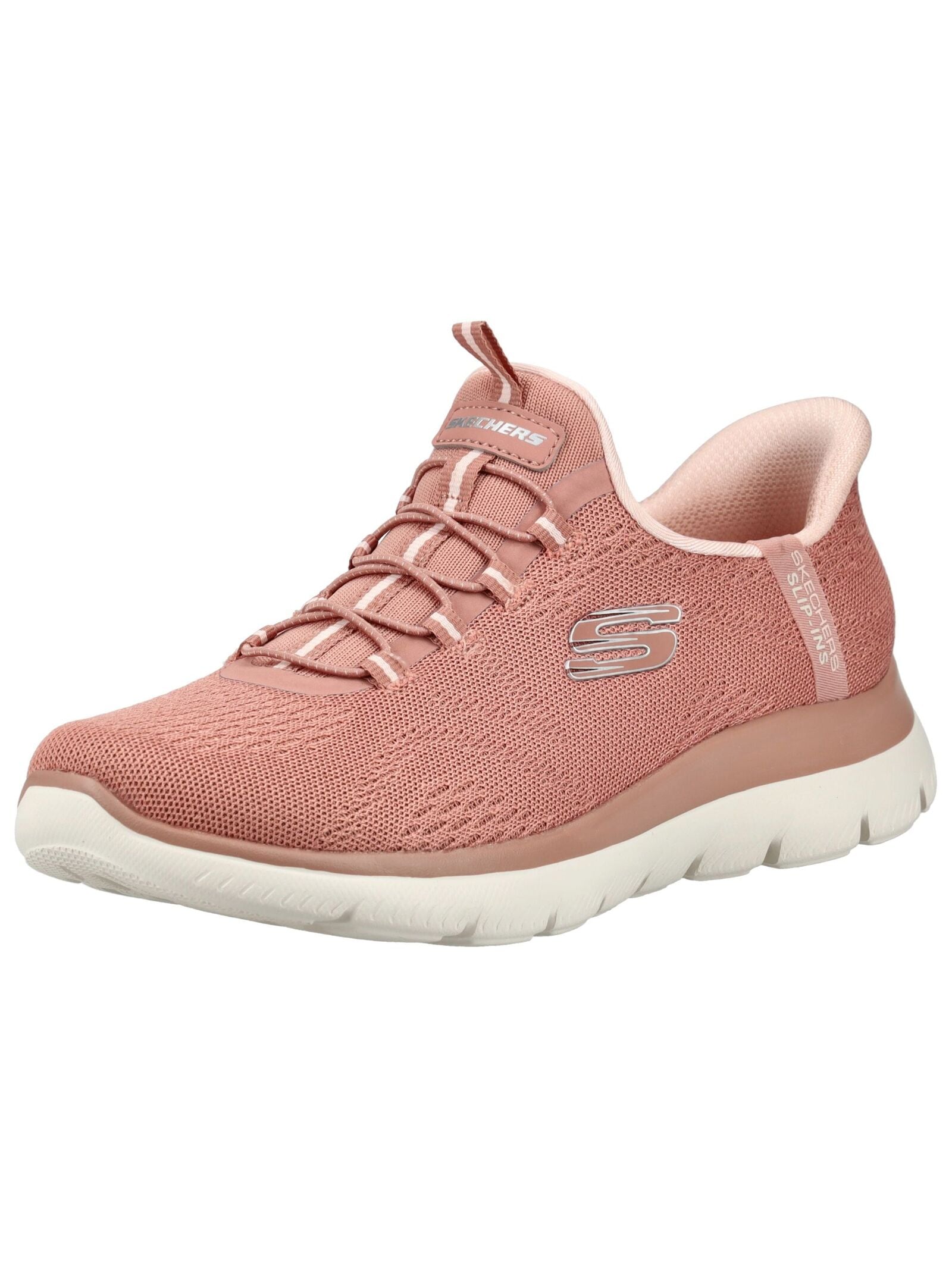 Sneaker SKECHERS "Skechers Sneaker Textil", Damen, Gr. 40, rosa, Textil, Schuhe Sneaker