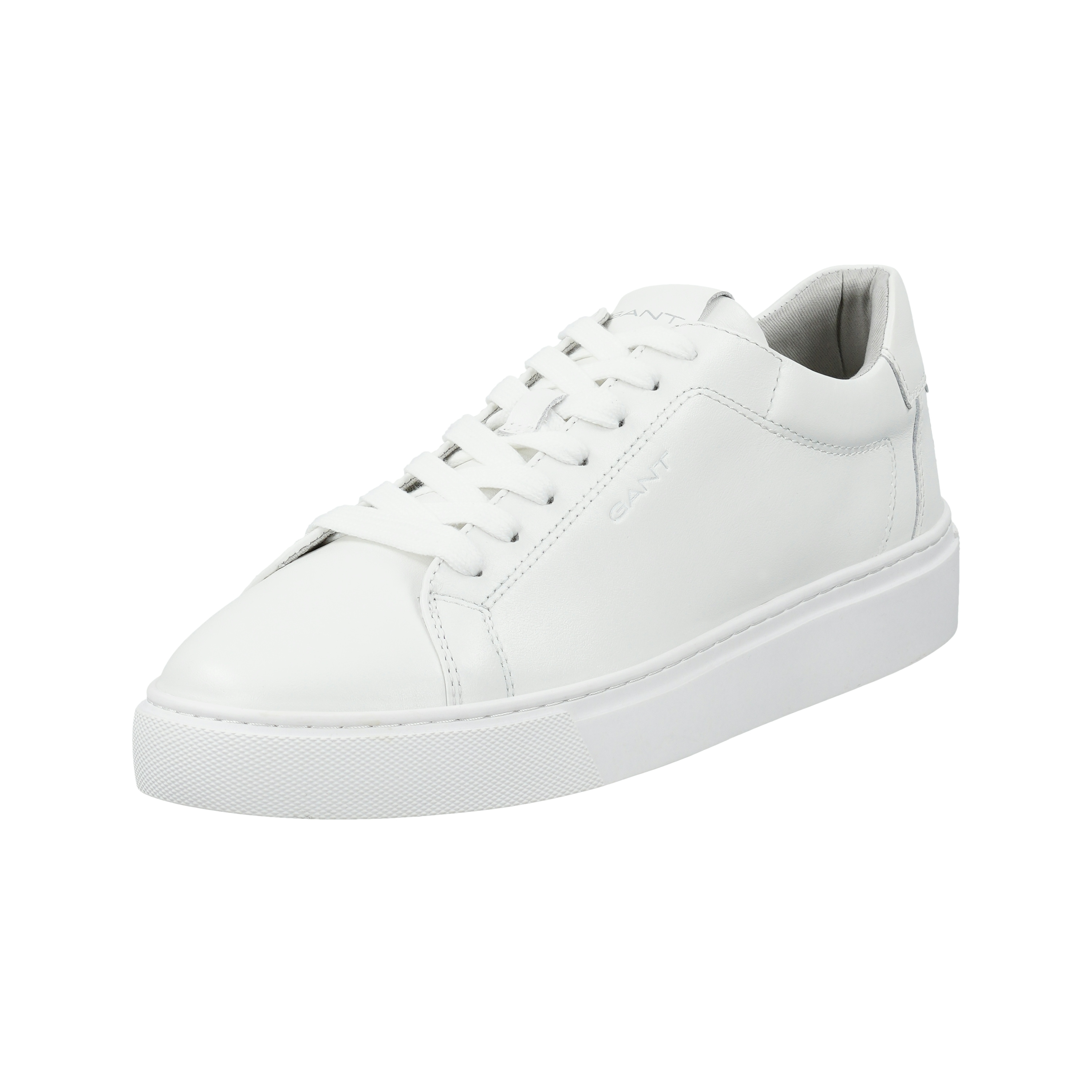 Sneaker GANT "Mc Julien", Damen, Gr. 43, weiß, weiß, Leder, unifarben, Schuhe Sneaker, Business Schnürschuh, Retro Sneaker mit Lederinnensohle