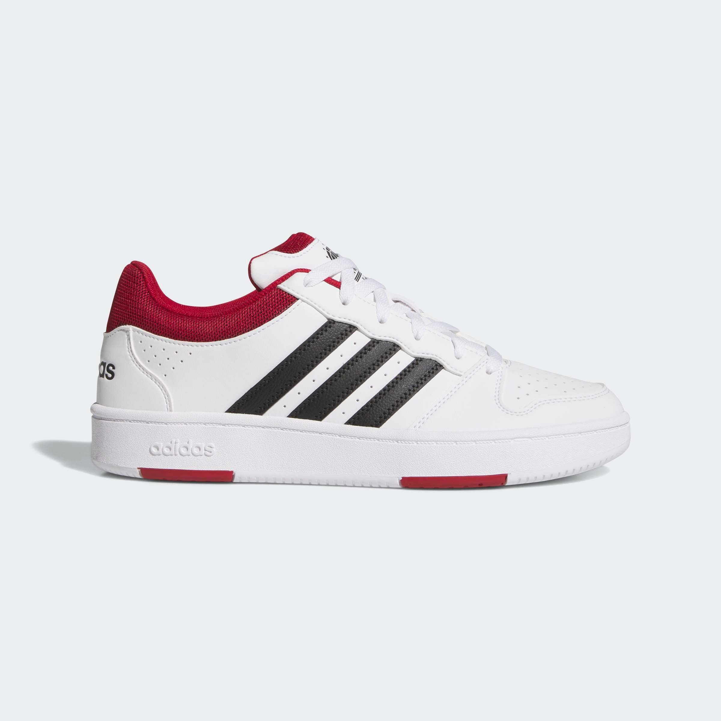 Sneaker ADIDAS SPORTSWEAR "HOOPS CLASSIC", Damen, Gr. 48, cloud weiß, team victory rot, core schwarz, Synthetik, Schuhe Sneaker