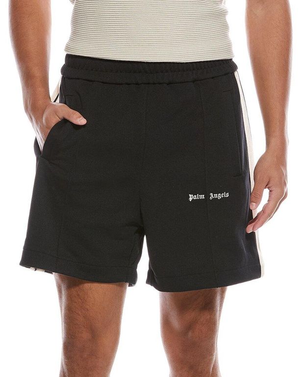 Classic Logo Track Short - Black - Palm Angels Shorts