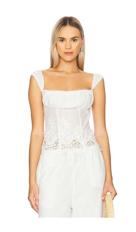 Wide Strap Ruched Cup Corset