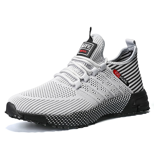 scarpe da corsa da uomo in rete nera – scarpe da ginnastica leggere con tomaia traspirante, ideali per la corsa, la palestra e le attività sportive