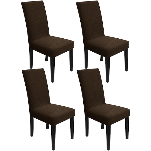 Coprisedia impermeabile, spesso, in jacquard elasticizzato, avvolgente, un pezzo, coprisedia da pranzo, set da tavolo e sedia da 2, 4 o 6 pezzi