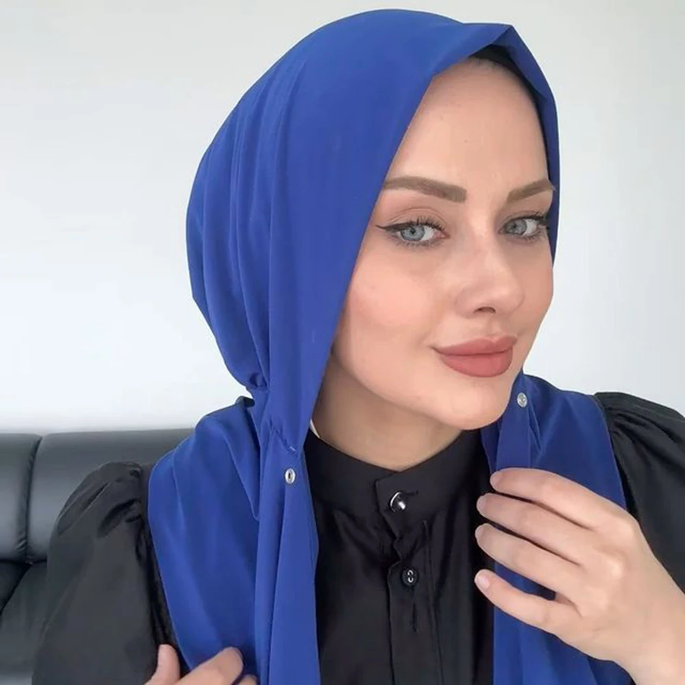 Bereit zum Tragen von Verschluss, Instant-Hijab für muslimische Frauen, vollständige Abdeckung, Kopfwickel, Schal, Islam, Turban, Kappen, Turbante Mujer Image