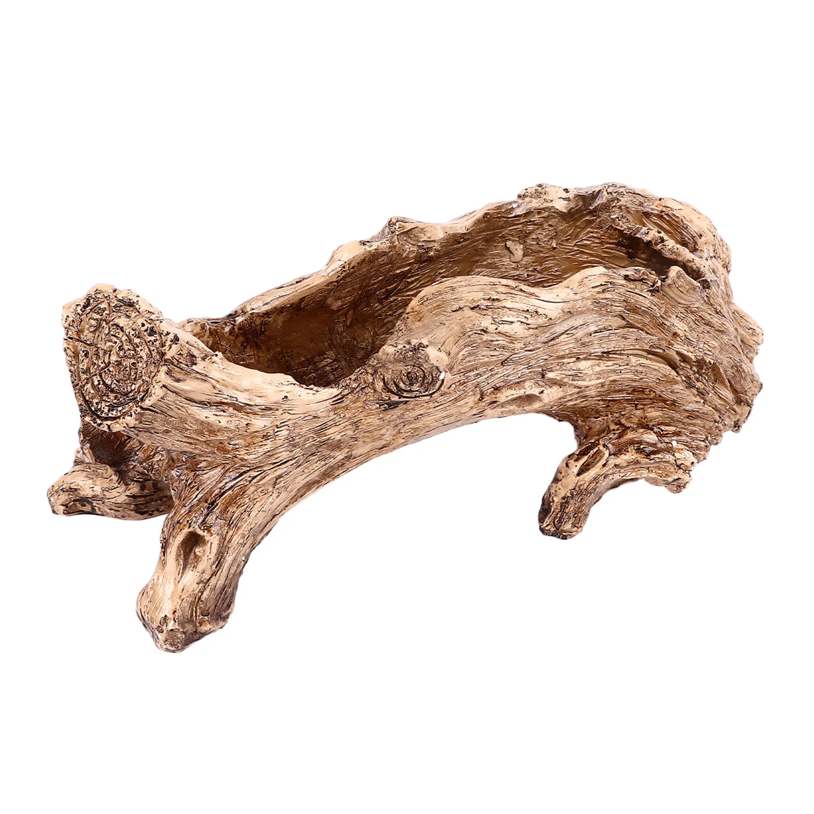 Pflanzen behälter Topf künstliche Treibholz Pflanzer Boden Drainage Loch multifunktion ale dekorative realistische natürliche für den Garten Image