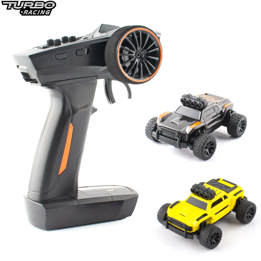 Turbo Racing Baby Monster Monster Truck RTR-Fernbedienung Mini-On-Road-Modelle im Maßstab 1:76 Schnelle Geschenkidee für Rc-Autos