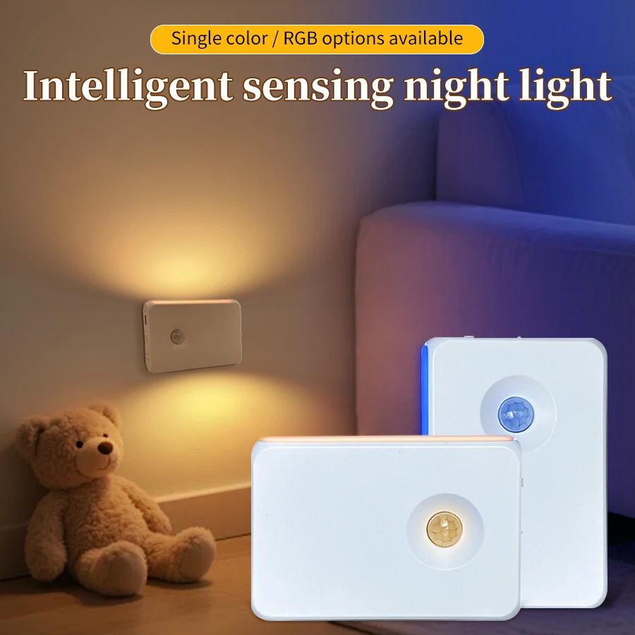 LED-Nachtlicht für den menschlichen Körper, Infrarot, intelligentes Induktions-Nachtlicht, Typ-C-Aufladung, kabelloses magnetisches Nachtlicht für die Beleuchtung zu Hause