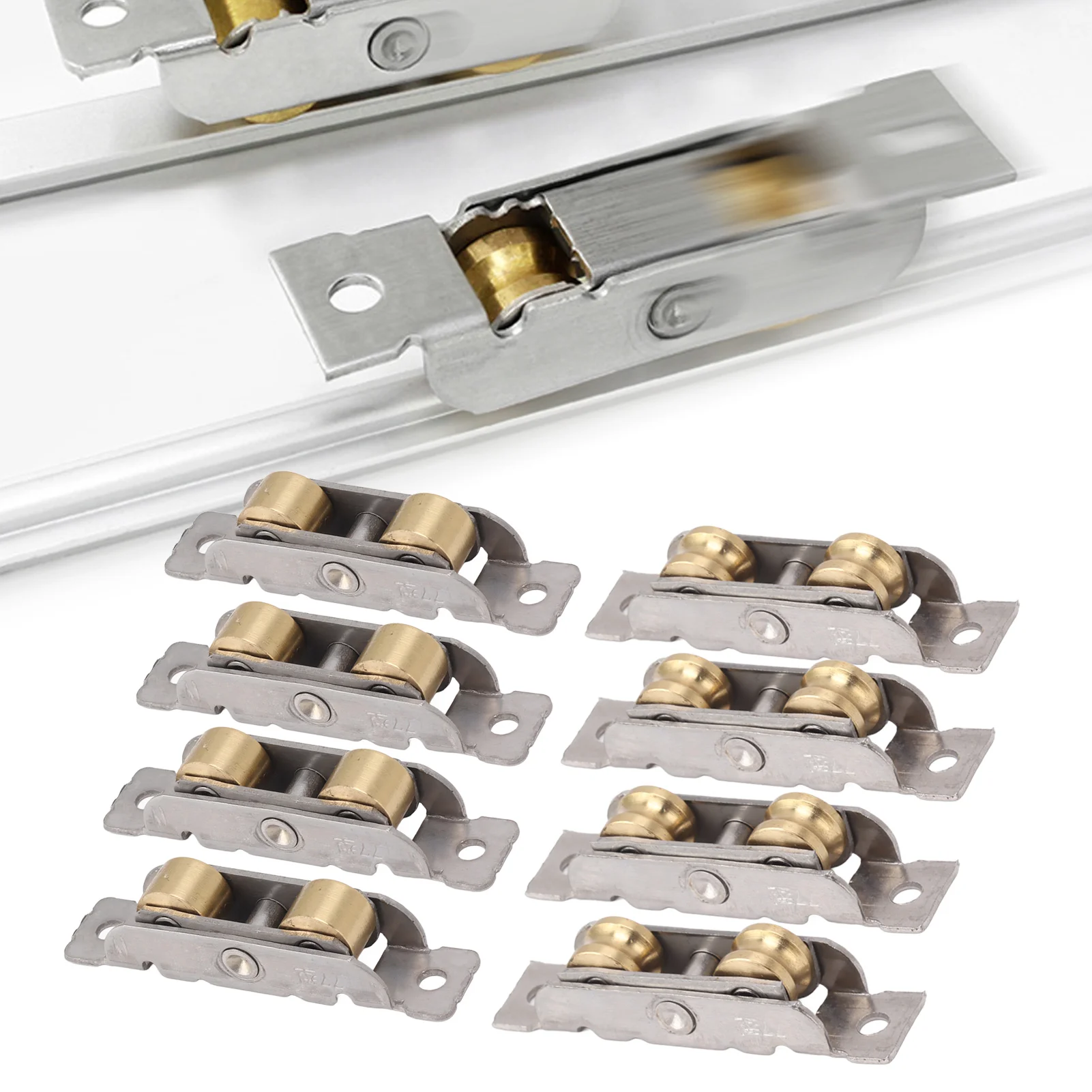 Schiebetür-Rollenbaugruppe für Terrasse, 4 Stück, Schiebetür-Radrolle, stabile Leistung, Fensterzubehör, Kugellager für Zuhause