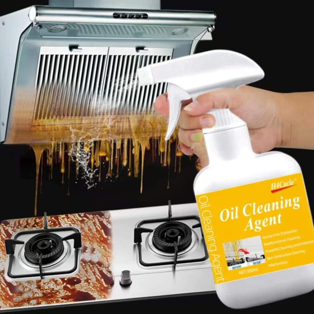 Ölfleckenreiniger für Küchenfliesen, Boden, Dunstabzugshaube, Herdreiniger, multikinetischer Energieentfetter, leistungsstarker Ölfleckenentferner Image