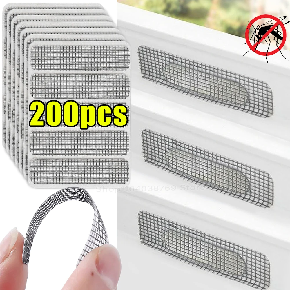 Fenster Bildschirm Anti Moskito Patch Auspuff Gitter Fenster Tür Entwässerung Loch Paste Mesh Net Bildschirme Unsichtbare Reparatur Aufkleber Image