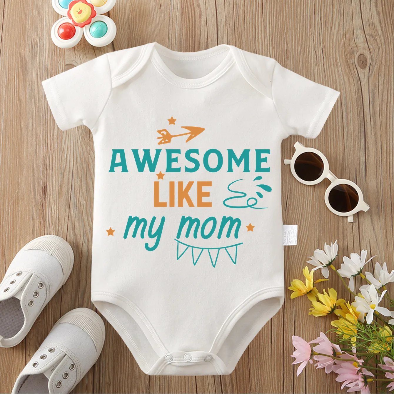 Einteiler aus 100 % Baumwolle. Das beste Baby der Welt. Bequemer Body mit Aufdruck für Baby-Overall für Neugeborene im Alter von 0 bis 12 Monaten Image