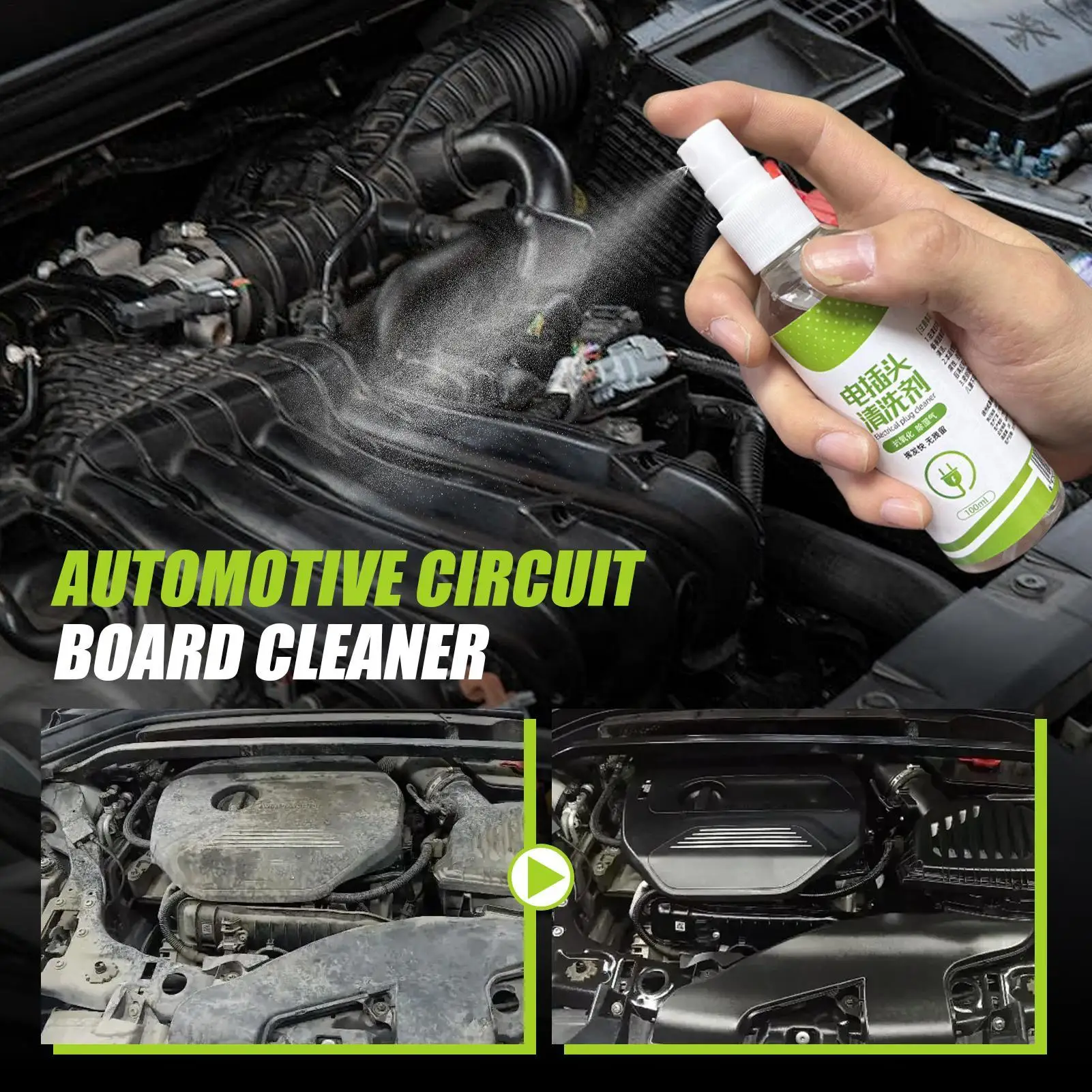 Elektrischer Reiniger, schnell trocknender elektronischer Reiniger, Aerosolspray, robuste Entfetterflüssigkeit für Industriegeräte für Autostecker Image