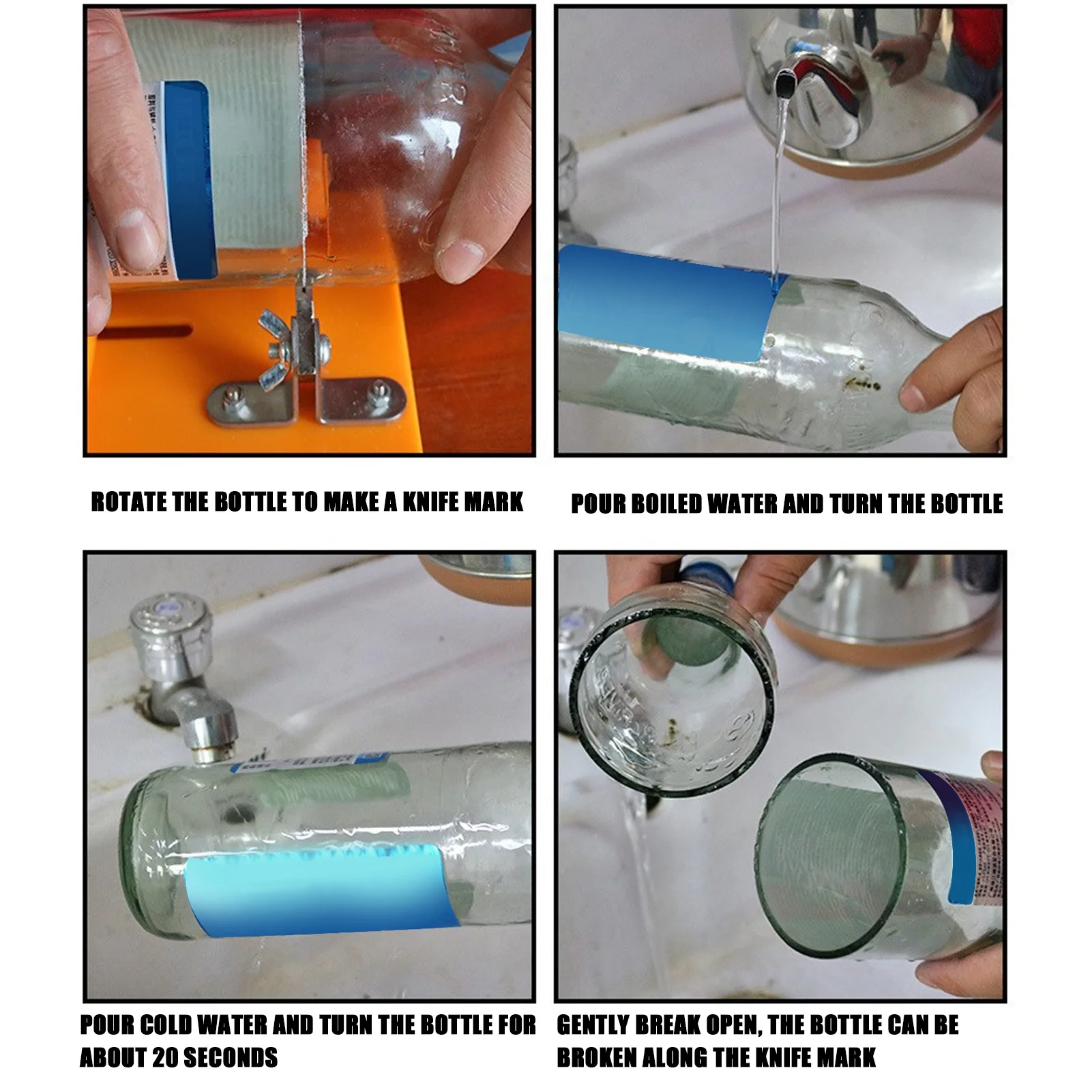 Glas Flasche Cutter Verdickt Hohe Festigkeit PC Board Scharf Hartmetall Cut Kopf DIY Wein Flasche Schneiden Werkzeug Wein Flasche Cutter Image