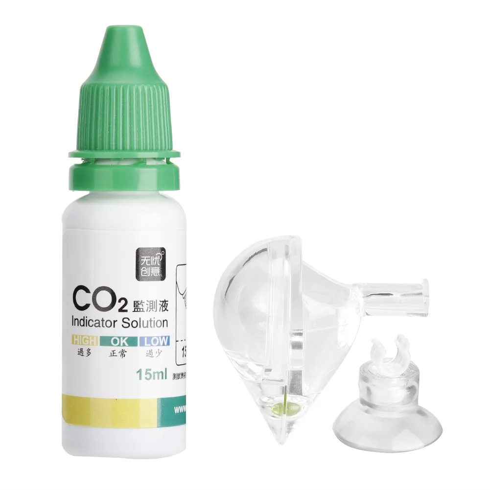 Fisch CO2-Monitor Aquarium CO2-Monitor Aquarium Fisch Kohlendioxid CO2-Monitor Glas Drop Checker Tester Detektor Image