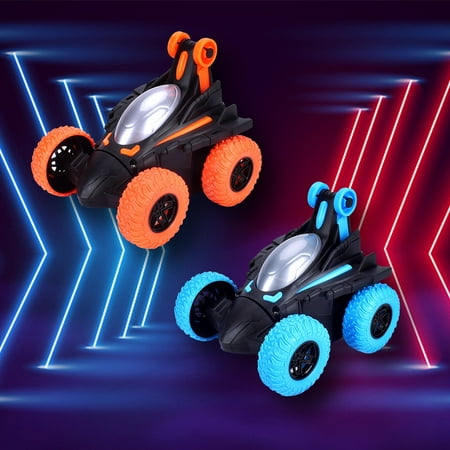 Xqxayjr under $5 2Pcs Remote Control Car Remote Control Stunt Car 2.4GHz RC Car 360Â° Rotating Car LED HeadlightToyCar Off Road RC Truck KidsToyCar Birthday Gift forBoys High Speed RC Car