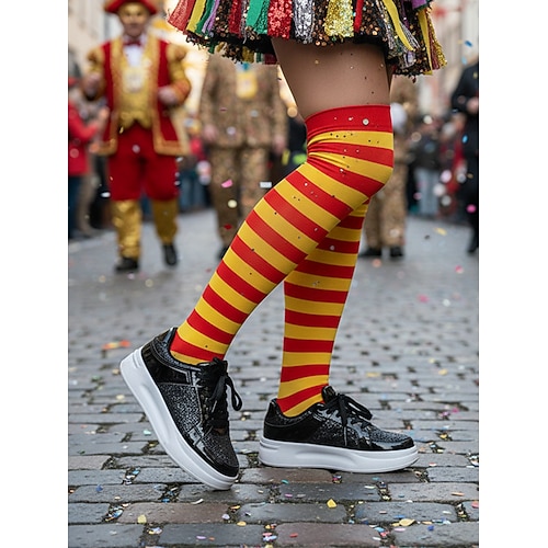 Damen Mardi Gras goldene Glitzer Schnür-Sneakers funkelfeste Karneval-Festival-Schuhe mit Plattformsohle modische Trainers für Umzugstänzer Partykleidung Straßenstil und Feiertagsveranstaltungen Image