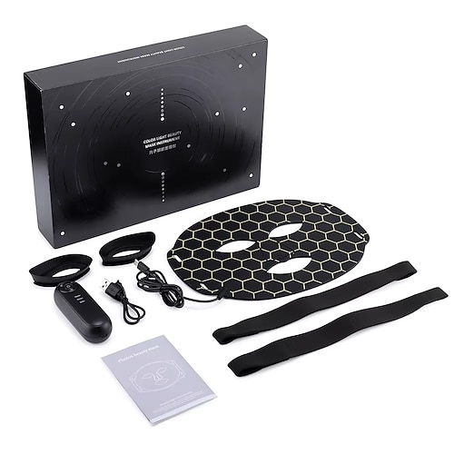 Valentinstag Muttertag Geschenke 7 Farben LED Photon Gesichtsmaske tragbare Hautverjüngung für strahlende Haut ultra leichtes Silikon-Gesichtsmaske