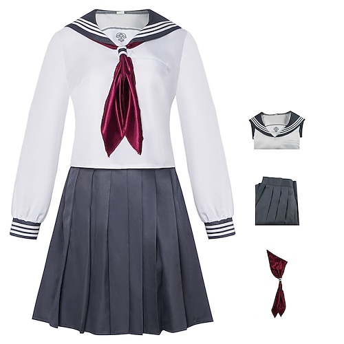 Gothic-Horror Cosplay Kostüm Videospiel Schuluniform Horror for Damen Erwachsene Halloween Karneval Karneval Halloween Pädagogisches Ankleiden
