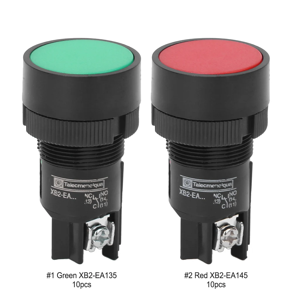 10 Stück Druckknopf XB2-EA serieller Steuerschalter 660 V 10 A Reset-Taste Image