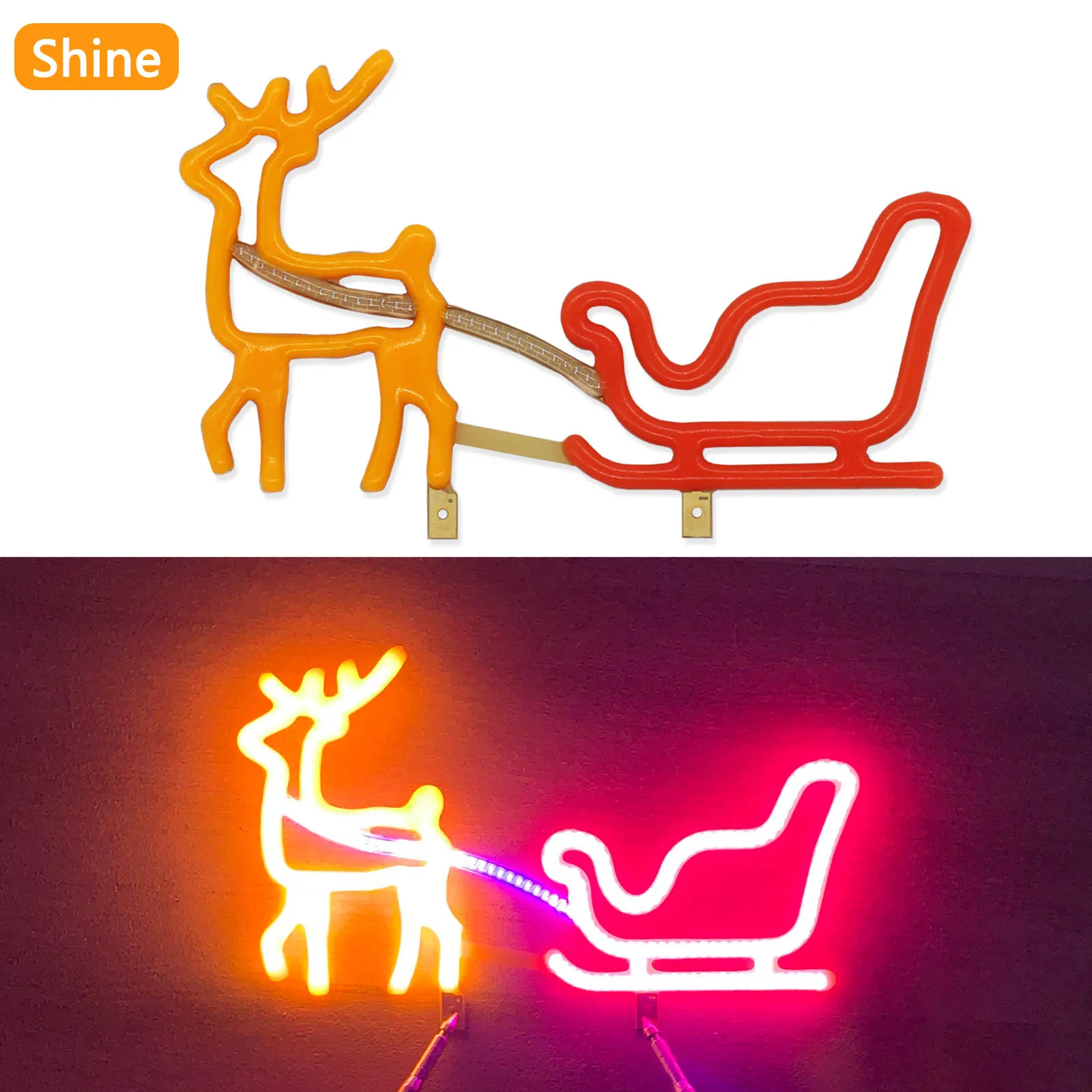 LED-Muster, Filament, farbige Glocke, Hirschwagen, 3 V, für LED-Glühlampe, Weihnachtsfeier, Heimdekoration, Zubehör, Glühbirne Image