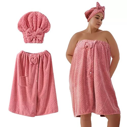 Baderock und Badekappe in großen Größen, verstellbar, schnelltrocknend, bequeme und praktische Badebekleidung, perfekt nach dem Baden, am Pool und unter der Dusche, schnelltrocknend und mit verstellbarer Passform