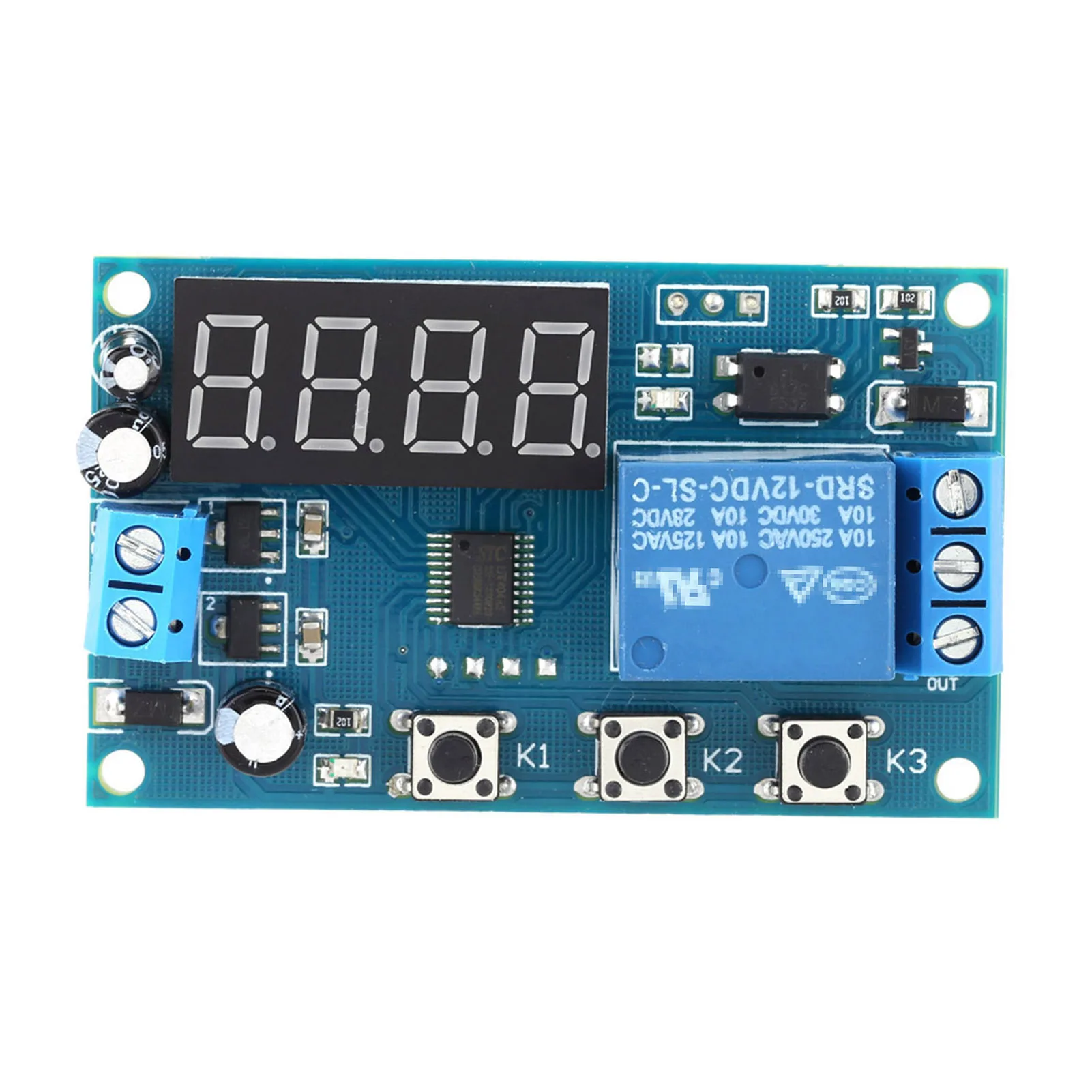 DC 5-30V AC 220V 10A Verzögerungszeit Modul Schalter Controller LED Digital Display YYA-1 Multifunktions Relais Zyklus Timer Image